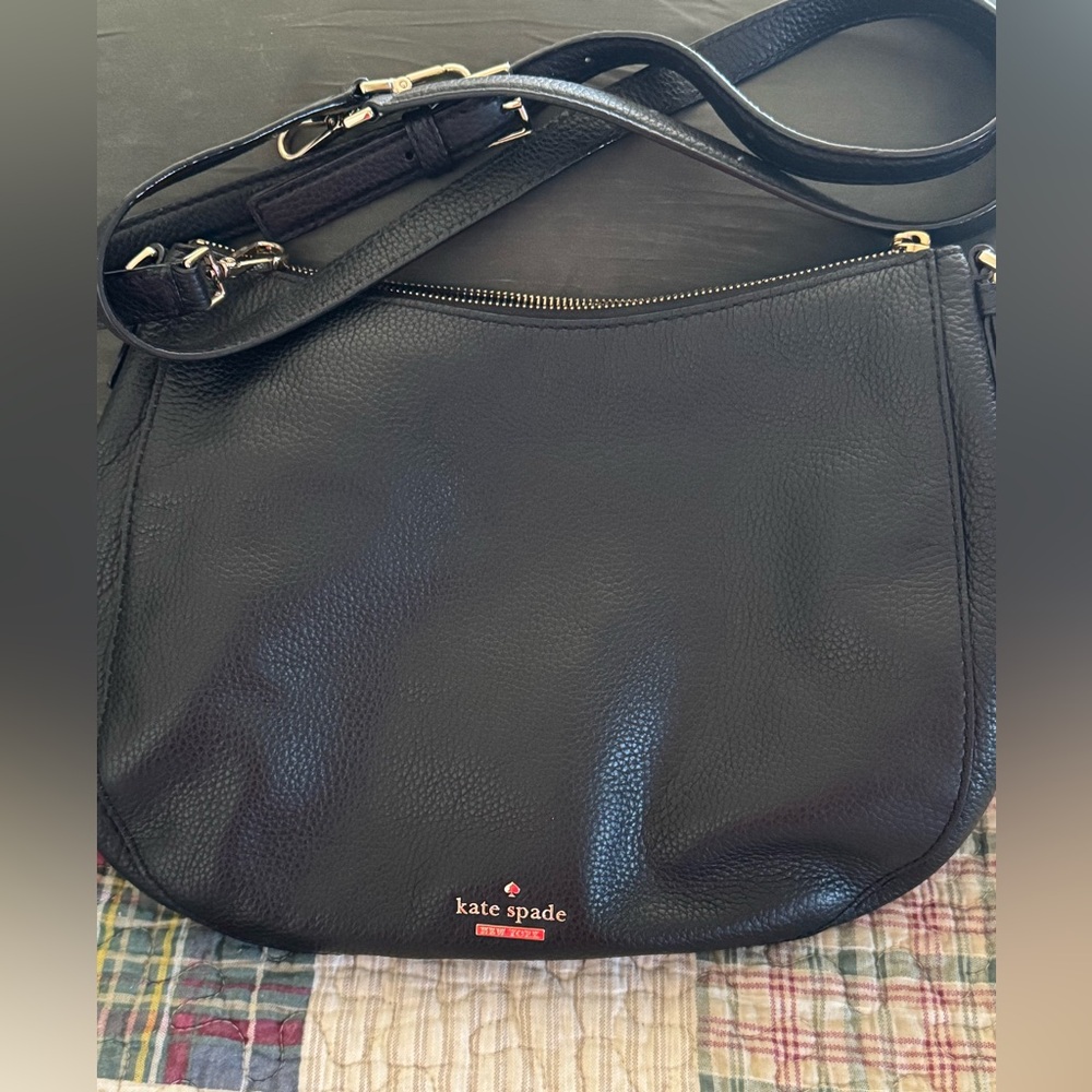 Kate Spade Black Cobble Hill Crossbody Hobo Shoulder Bag
